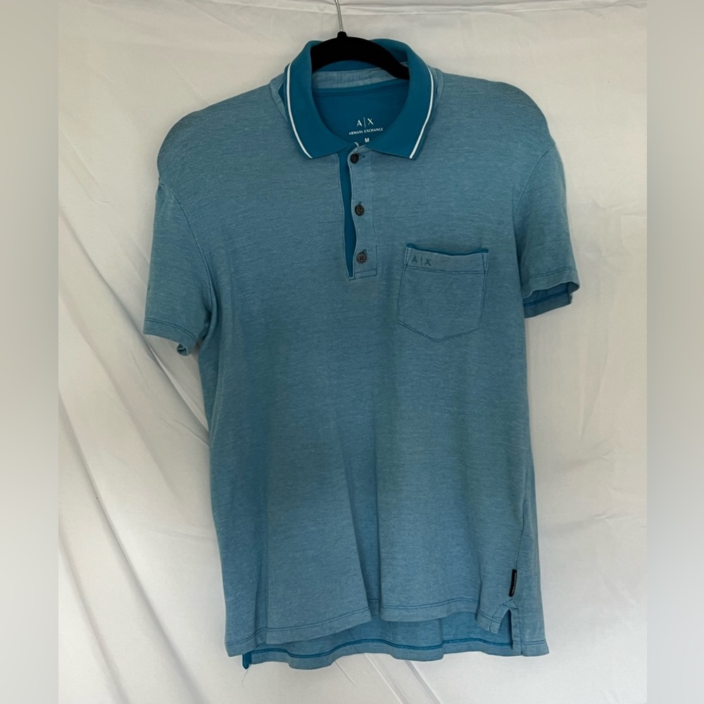 🔥Armani Exchange Blue Polo Shirt🔥
